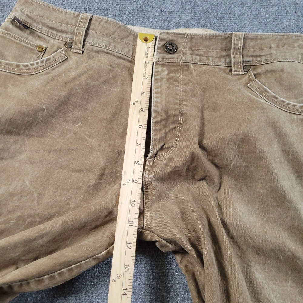 Kuhl Rydr Pants Mens 38x34 Khaki Green Vintage Patina Dye Stretch Style 5016 - Picture 8 of 10